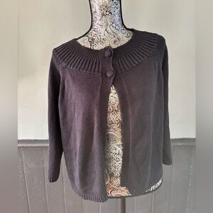 Ann Taylor Black Cardigan Sweater
